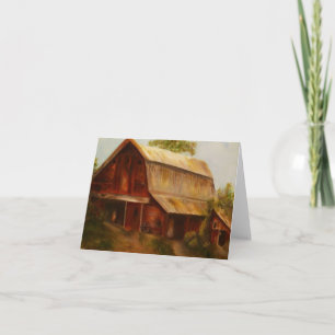 "Red Barn" Art notecard