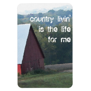 Red Barn Autumn Trees Magnet