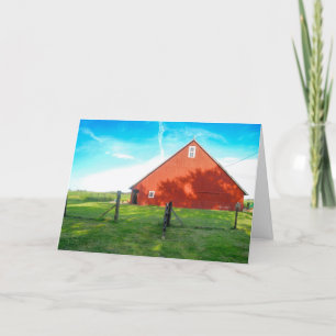 RED BARN BLANK GREETING CARDS