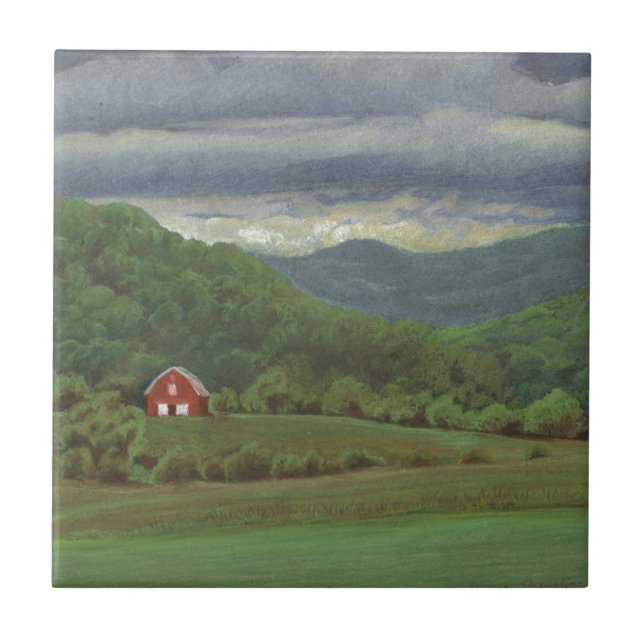 Red Barn Ceramic Tile (Front)