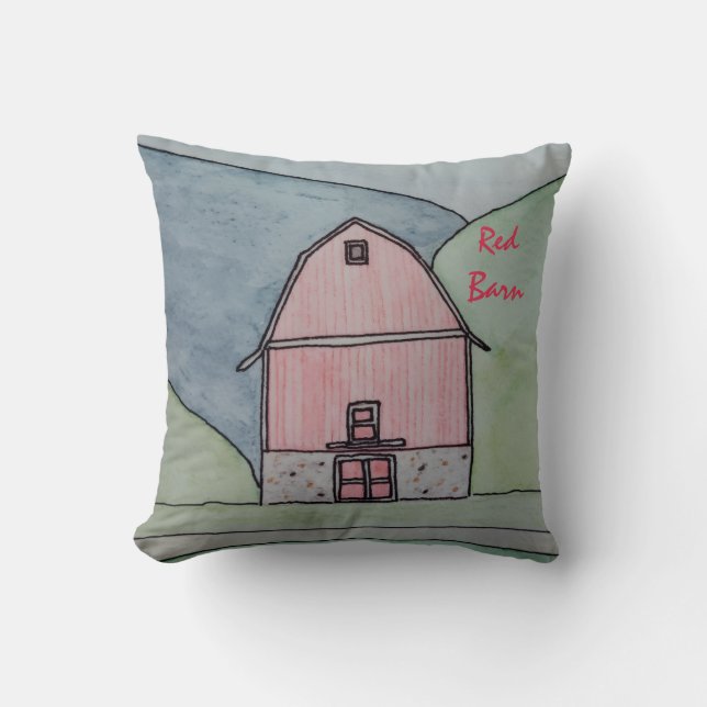 Red Barn Cushion (Front)