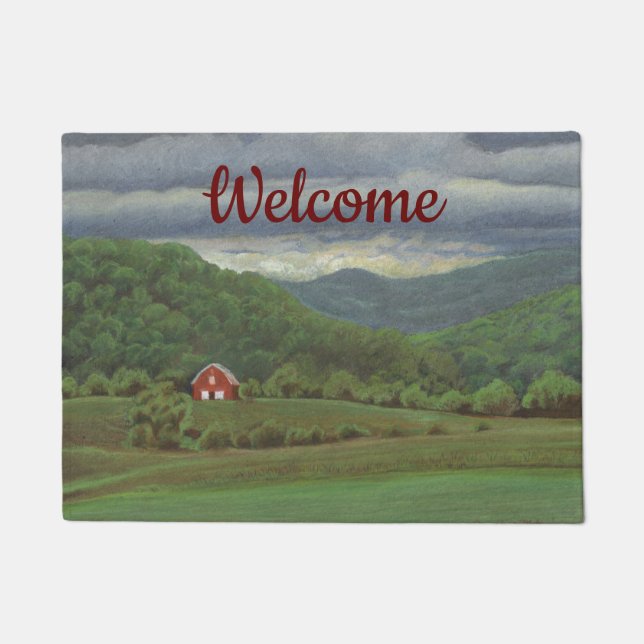 Red Barn Doormat (Front)