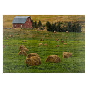 Red Barn, hay bales, Albion, Palouse Area 2 Cutting Board