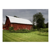 Red barn in the rural setting