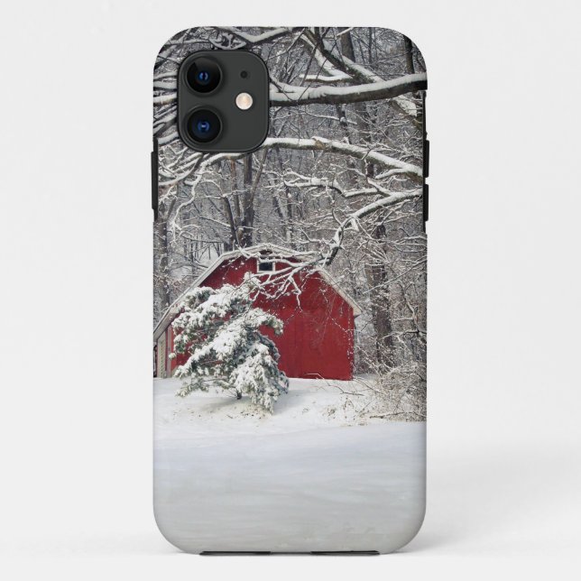 Red Barn in the Snow 2011 Case-Mate iPhone Case (Back)