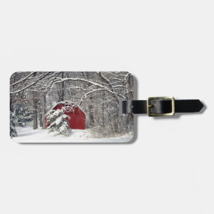 Red Barn in the Snow 2011 Luggage Tag