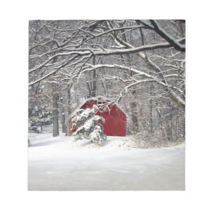 Red Barn in the Snow 2011 Notepad