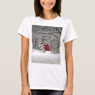 Red Barn in the Snow 2011 T-Shirt