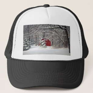 Red Barn in the Snow 2011 Trucker Hat