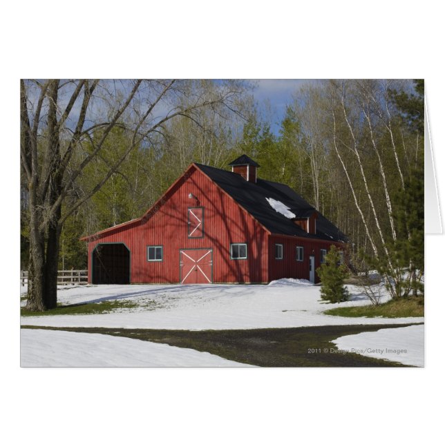 Red Barn In Winter (Front Horizontal)