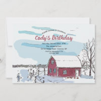 Red Barn Invitation