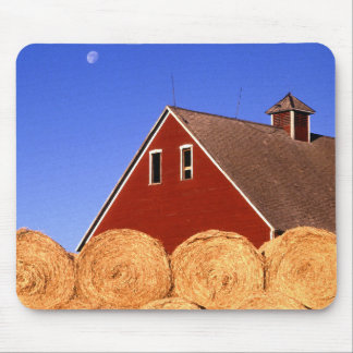 Red Barn Moon Mouse Pad