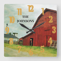 Red Barn Scenic Rustic Country 