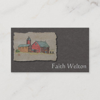 Red Barn & Two Buggies Business Card