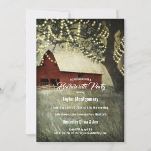 Red Barn Valley, Rustic Farm Design Invitation