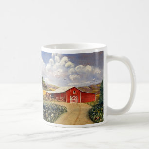 Red Barn West Virginia Farm Fine Art Painting Coffee Mug