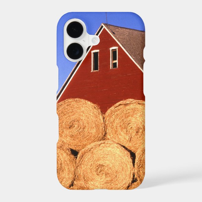 Red Barn with Hay Bales Galaxy S21 Case (Back)