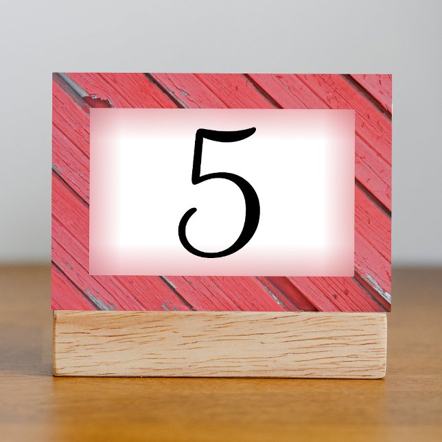 Red Barn Wood Ranch Table Number (Creator Uploaded)