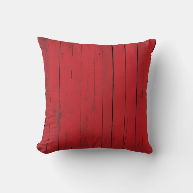 Red Barn Wood Siding Country Farmhouse Cushion (Front)
