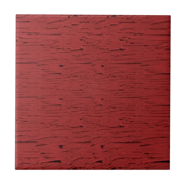 Red Barn Wood Texture Ceramic Tile (Front)