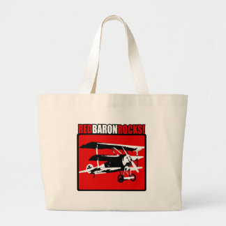 Red Baron Rocks! Large Tote Bag