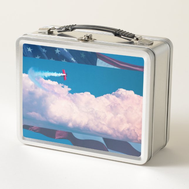 RED BARON UP & AWAY METAL LUNCH BOX (Front)