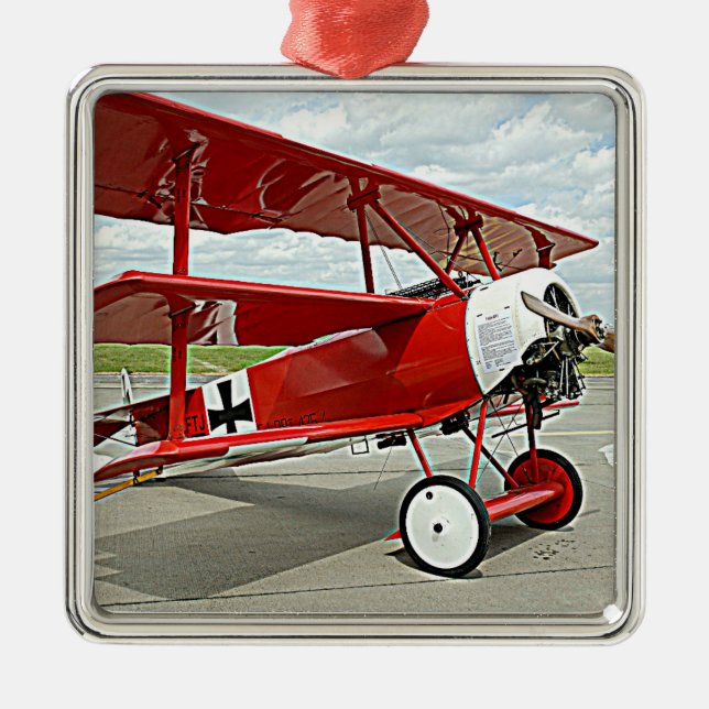 Red Baron's triplane Metal Ornament (Front)
