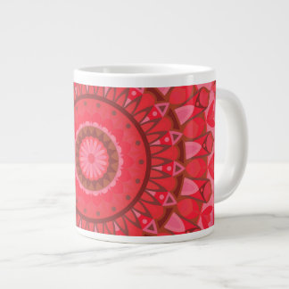 Red Base Mandala Large Coffee Mug