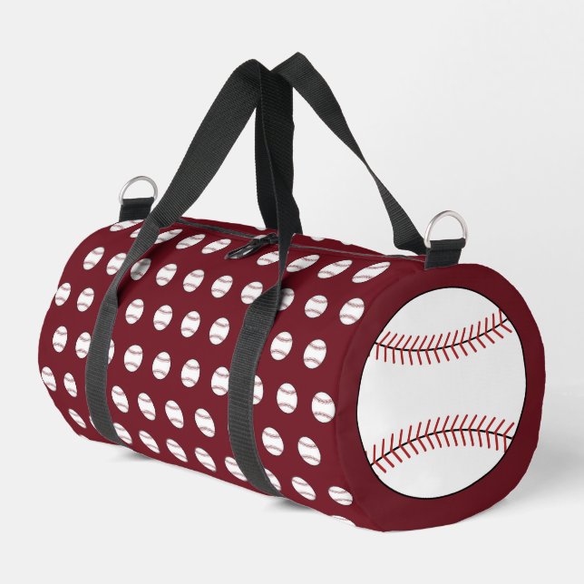 Red Baseball Duffel Bag (Left Corner)