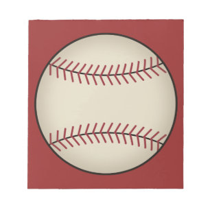 Red Baseball Notepad
