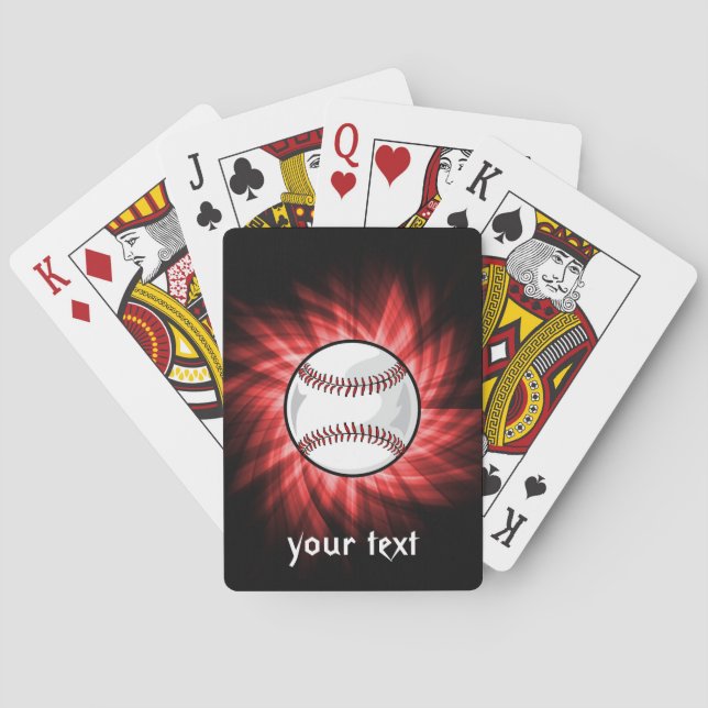 Red Baseball Playing Cards (Back)