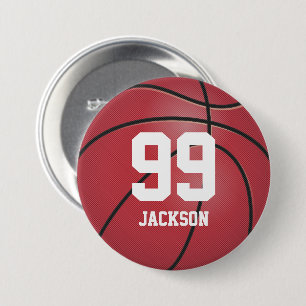 Red Basketball   Personalise  Button