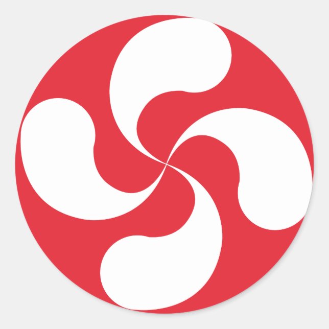 Red Basque Cross sticker "Lauburu" (Front)