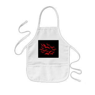 Red Bat Cloud Kids Cooking Apron