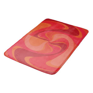 Red bath mat - Scarlet Twirl
