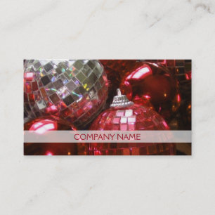 Red Baubles business card front text
