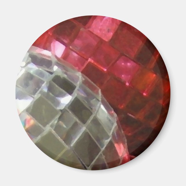 Red Baubles detail fridge magnet (Front)