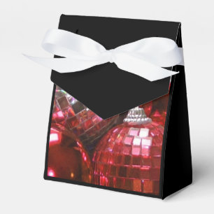 Red Baubles favour box black