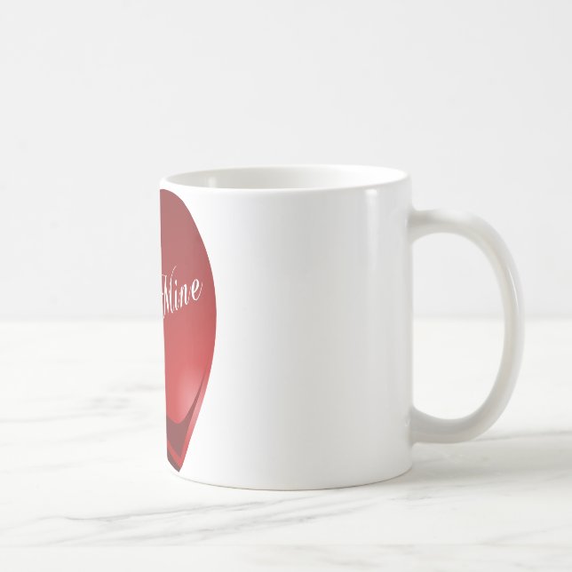 Red Be Mine Heart Coffee Mug (Right)
