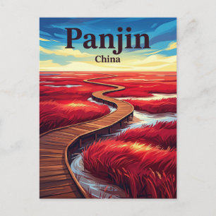 Red Beach China Postcard