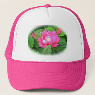 Red Beach Rose & Buds Hat