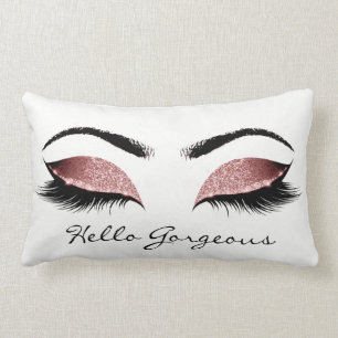Red Bean Rose Makeup Lashes Hello Gorgeous Lumbar Cushion