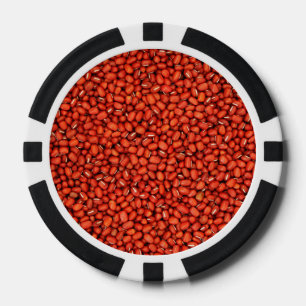 Red Beans food pattern Poker Chips