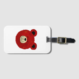Red Bear Luggage Tag