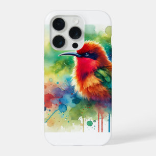 Red bearded Bee eater 170724AREF104 - Watercolor iPhone 15 Pro Case