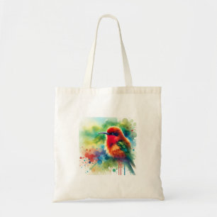 Red bearded Bee eater 170724AREF104 - Watercolor Tote Bag