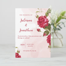 Red Beautiful Wedding Invitation