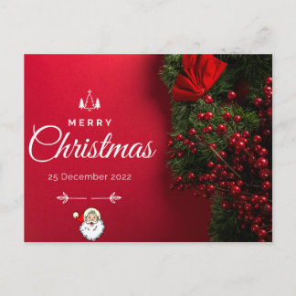 Red Beauty and Minimalist Christmas Card