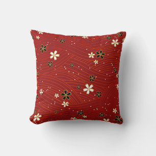 Red Beauty floral pattern Cushion