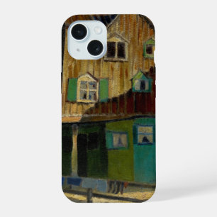 Red Bedding by Grant Wood iPhone 15 Case
